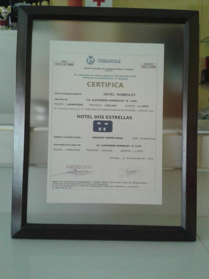 Hotel Humboldt Chiclayo Zewnętrze zdjęcie